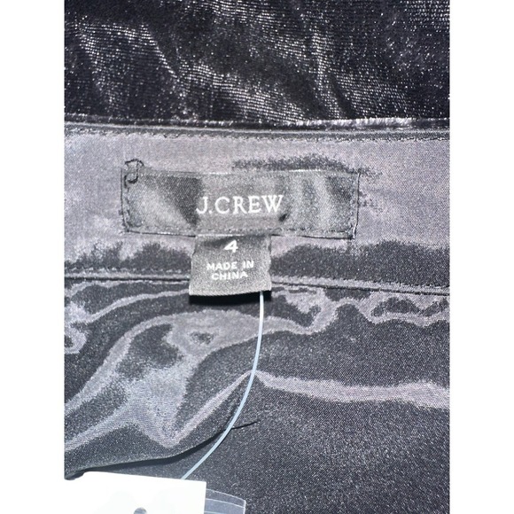 J. Crew Gray Puff Sleeve Velvet Velour Midi Dress Size 4, NWT - Picture 4 of 4